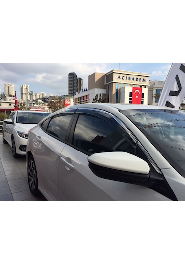 Honda Civic Fc5 Cam Rüzgarlığı Kromlu 2016-2017-2018-2019