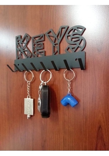 Lazer Anahtar Askısı Keys Mat Siyah Mat Siyah