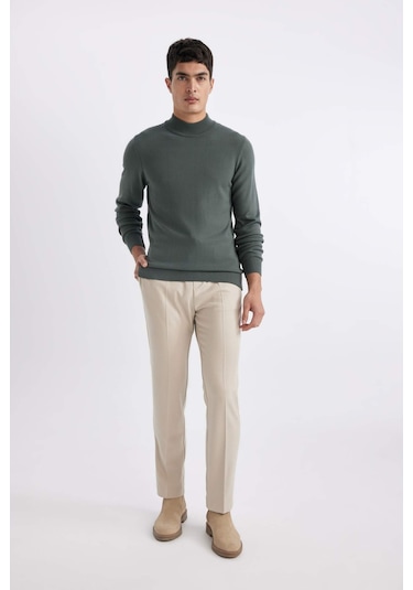 DeFacto Slim Fit Dar Kesim Yarım Balıkçı Yaka Basic Düz Triko Kazak R1127AZ24SPKH412 DeFacto Slim Fit Dar Kesim Yarım Balıkçı Yaka Basic Düz Triko Kazak R1127AZ24SPKH412