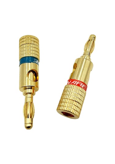 8pcs 4mm Altın Kaplama Hoparlör Kablo Soketi Hoparlör Hattı Amplifikatör Konnektör Hoparlör Terminal Banana Kafa Sesi Renk: 8 Kırmızı