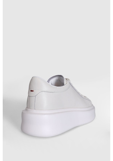 Lufian Erkek Gage Deri Sneaker Ayakkabı 112230205 Beyaz Beyaz