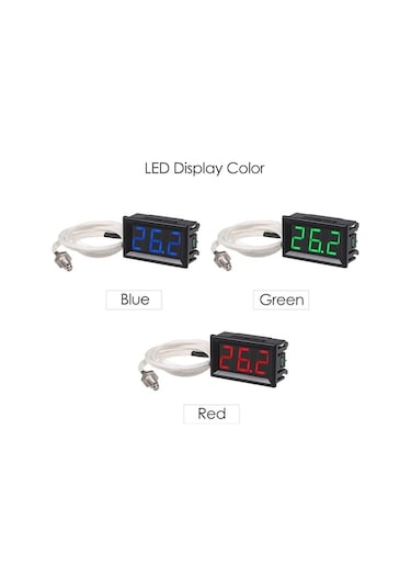 Tongxida Yüksek Hassasiyetli Endüstriyel Dijital Termometre -30 C İla 800 C Ölçüm, M6 Dişli K Tipi Termokupl 112 Karakter