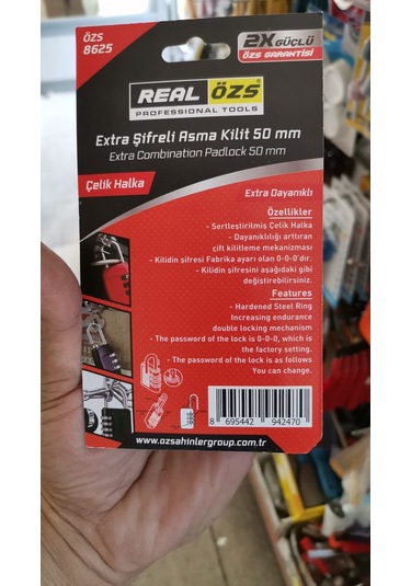 Real Özs Extra Şifreli Asma Kilit 50 MM