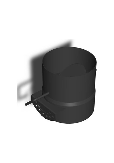 Ayarlanabilir Baca Klapesi / Boy: 8 Cm / Çap: 13 Cm / Mat Siyah Boyalı / Baba's Stove