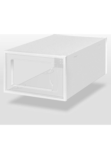 Novahub Şeffaf 3 Adet Ayakkabı Saklama Kutusu, Havalandırma Deliği, İstiflenebilir, Plastik, Modern Tasarım Şeffaf