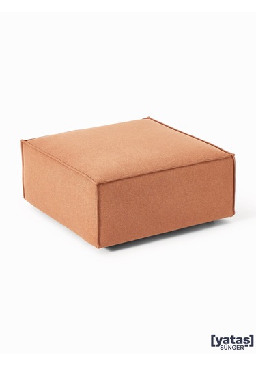 Most Mollis Kare Puf Silinebilir Kiremit Keten Kumaş Yumuşak Süng