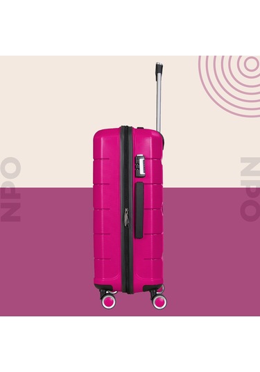 Npo Diamond Pp Polipropilen Küçük Kabin Boy Kırılmaz Valiz - Fuşya