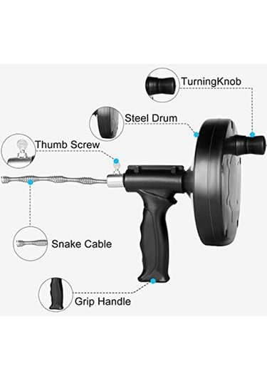 Flybuy Ve Tipi Temizleme Eldivenli Mutfak Banyo Aleti, Boru Black, Dayanıklı Black