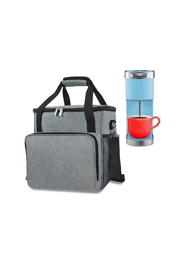 Metabagua Kahve Makinesi Seyahat Çantası Tek Kişilik Kahve Istasyonu Düzenleyici Cep Çantası Seyahat Lxqop9 Renkli