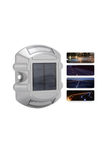 Yaozixa Alüminyum Güneş Enerjili Yol Tako Lambası - Yeşil Led, 800m Görünürlük, Ip68 Su Geçirmez, 8-10 Saat Çalışma Süresi