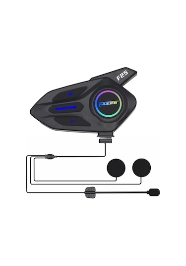 Motosiklet İntercom Seti Yeni Sürüm Bluetooth V6.0 Rgb Kask Kulaklığı