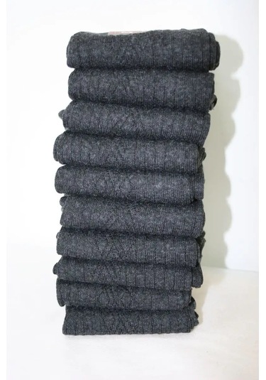 Noginka Klasik Pamuk Çoraplar, 10 Çift Set 169929054 Koyu Gri