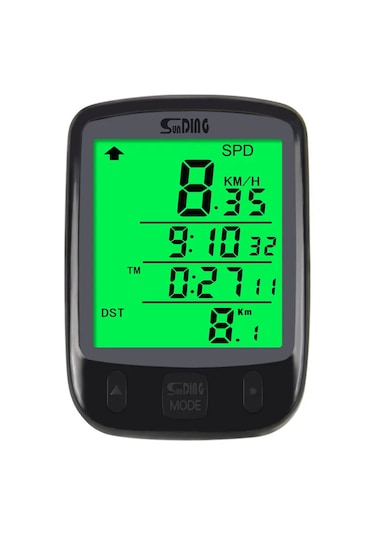 Monozone Km Sayacı Işıklı Lcd Ekran Çok Fonksiyonlu Hızgöstergesi Siyah