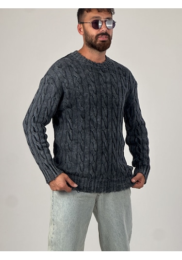 Antrasit Triko Erkek Sweatshirt Coc1013 Antrasit