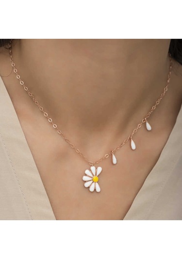 Casera's Gümüş Rose Papatya Seviyor Sevmiyor Kadın Kolye Csr2180810 Gümüş