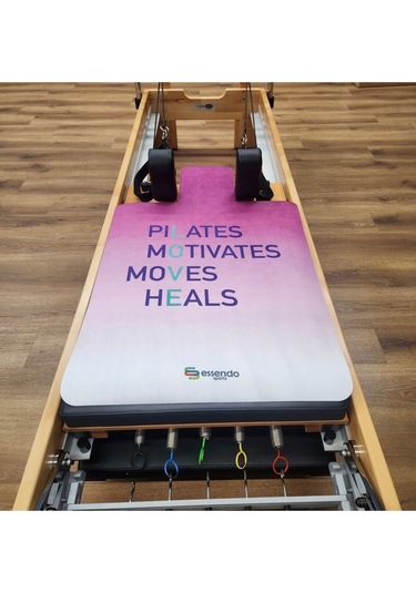 Pembe Beyaz Reformer Mat Pilates Matı Pembe Beyaz