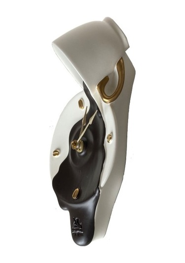 Kahve Antartidee Fincanı Duvar Saati / Espresso Clock Beyaz - Kahverengi