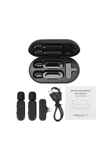 Reedark Kablosuz Klipsli Mikrofon Seti - 20m Menzil, Gürültü Azaltma, Şarj Kutusu İle İphone Uyumlu