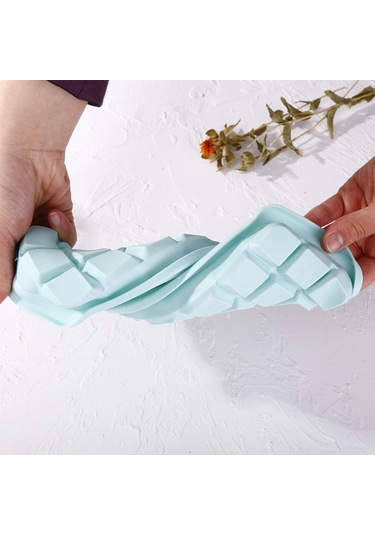 Suofeng Ev Ve Bar Kullanıma Silikon Buzluk, 24 Hücreli Kapaklı Buz Kalıbı, Mavi Renkli Dayanıklı Buz Kutusu Çok Renkli