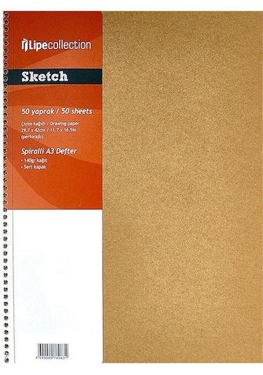 Fabio Ricci Sketch A3 Spiralli Çizim Defteri