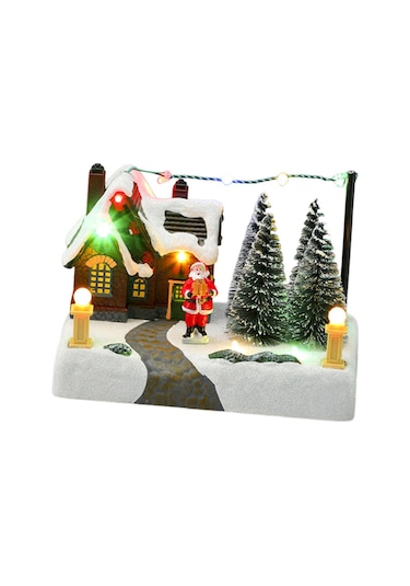 Suntek Ev, Yılbaşı Ve İç Mekan İçin Müzik Işıklı Köy 17x10x12cm