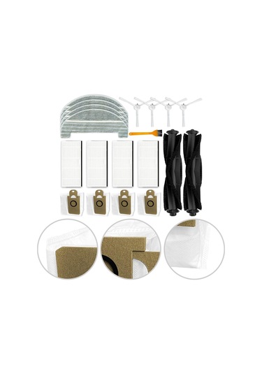 Ana Yan Fırça Hepa Filtre Paspas Bezi Toz Torbası Aksesuarlar