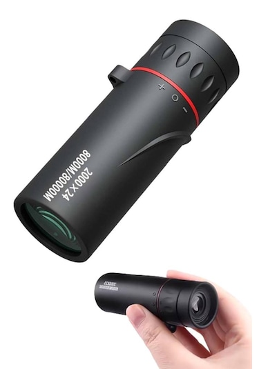 Alfalink 2000x24 Hd Zoom Monoküler Mini Taşınabilir Hd Dürbün Su Siyah
