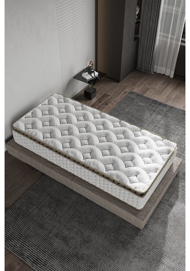 Aksviva Cortado Tek Kişilik Pedli Paket Yaylı Yatak 30 Cm BEYAZ