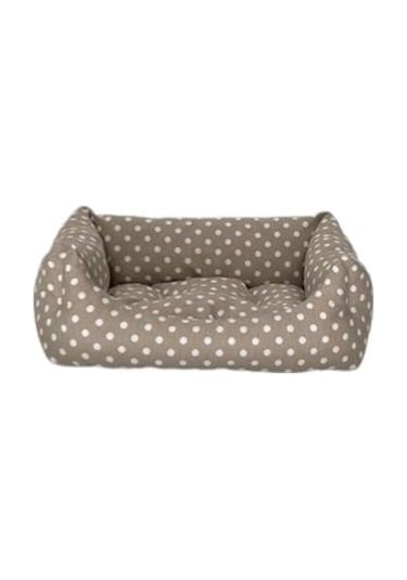 Pet Comfort Uniform Bej Puantiyeli Köpek Yatağı XS 50 x 40 CM