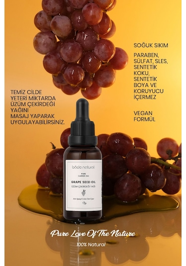 Bade Natural Saf Soğuk Sıkım Üzüm Çekirdeği Yağı 30 ML