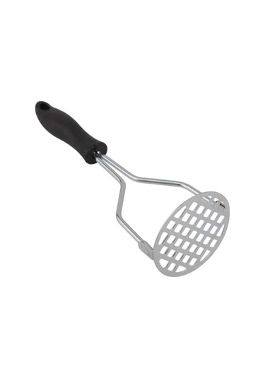 Plastik Saplı Delikli Metal Paslanmaz Patates Muz Yumurta Ezici Püre Yapıcı Çok Renkli