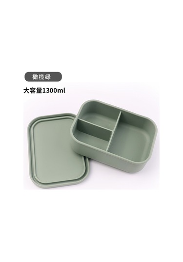 Kare Şeklinde Gıda Sınıfı Silikon Yemek Kutusu E-1 Yeşil