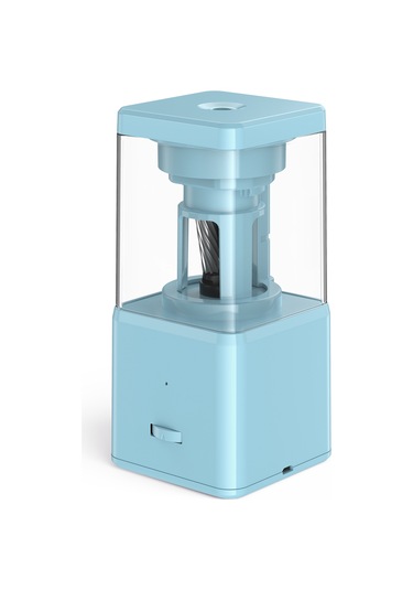 Vkemall Yzh178 Otomatik Elektrikli Kalem Kesici - 7-8mm Çaplı, 3 Seviye Kalınlık Ayarlı, 2000mah Li-pil, Mavi Altıgen/üçgen/daire Kalemler İçin Gümüş