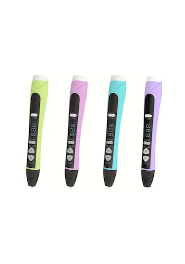 Xuweiwei 1 Set Yeşil Yüksek Sıcaklık 3d Çizim Kalemi Led Ekranlı Yüksek Kaliteli Dıy Baskı Kalemi Pla Abs Reçine Uyumlu