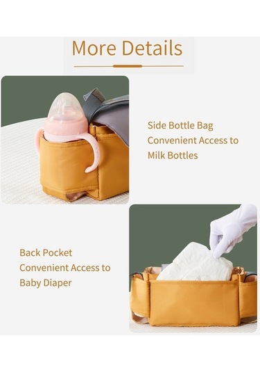 Novahub Moveevo Su Geçirmez Bebek Çantası: İç Bölme, Hafif & Taşınabilir Kahverengi