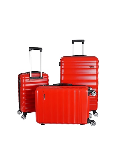 Vegmann Delphin Kırmızı 3 Lü Valiz Seti Kırmızı