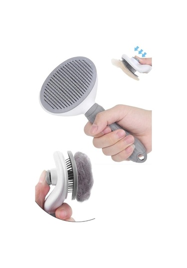 Duffa Otomatik Temizlenebilen Tuşlu Evcil Hayvan Fırçası, Kedi Köpek Tüy Toplayıcı Tarak