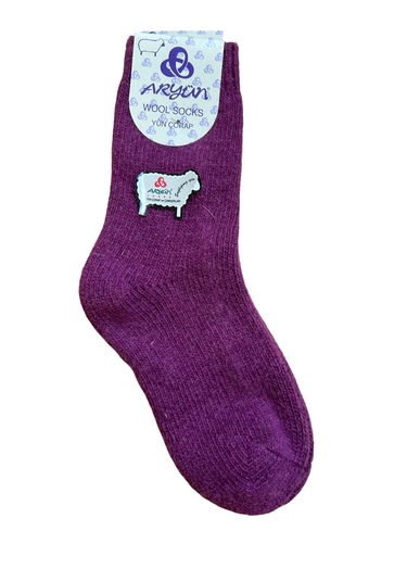 Aryün Çocuk Rengarenk Yün Çorap 6 Çift Renkli