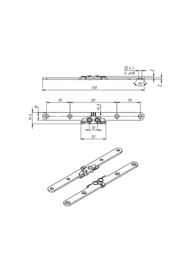 Expertland Lombard Menteşesi, Mobilya, Çinko. 2 Parça Set. 168121914