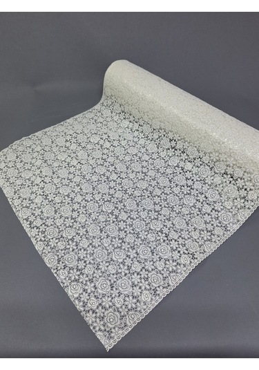Pvc Küpür Dantel Raf Ve Dolap Örtüsü Runner Beyaz Kprhp055w 50 X 200
