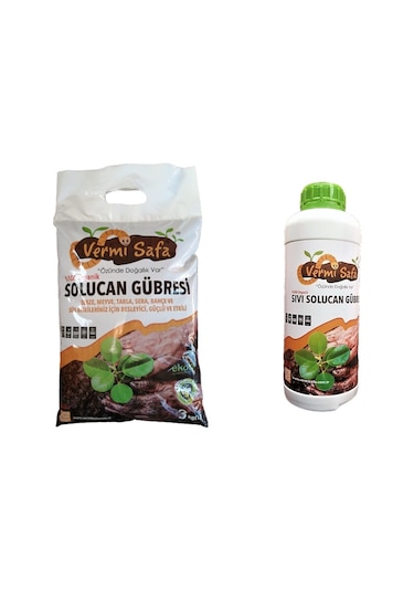 Vermisafa Organik Solucan Gübresi 3 KG Katı + 1 L Sıvı