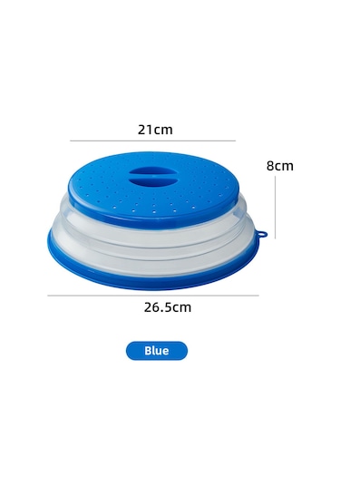 Wezone Mikrodalga Fırın Kapaklı, Çatıklı Silikon Muhafaza Kapağı Yağ Ve Spreyi Engelle, Çekmeceli Tasarım İle Çok Amaçlı Mutfak Aleti Mavi Diğer