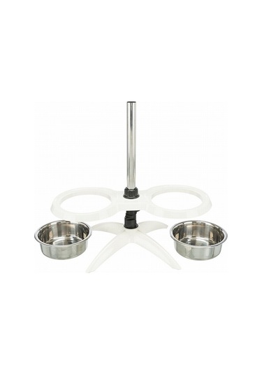 Trixie Paslanmaz Çelik Melamin Ayaklı Köpek Mama ve Su Kabı 2 x 1600 ML 21 CM