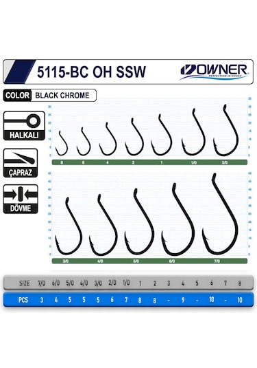 Owner 5115 Oh Ssw Black Chrome İğne 2-0