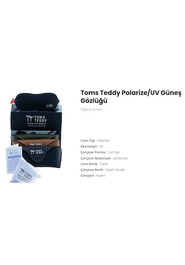 Toms Teddy Tt6018-2 C101p 52ekt Kadın Polarize Güneş Gözlüğü