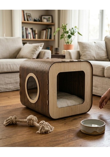 Özel Tasarım Fusion Mdf Kedi Evi