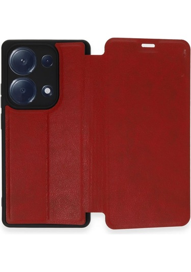 Newface Xiaomi Redmi Note 13 Pro 4g Kılıf Flip Cover Semeglbl - 70 - Kırmızı
