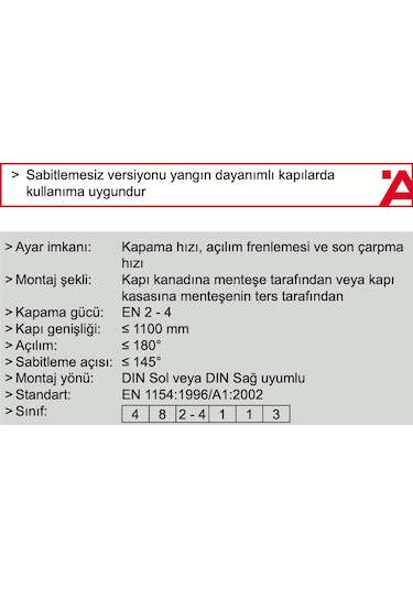 Hafele DCL 15 Dirsek Kollu Kapı Kapatıcı - Sabitlemeli