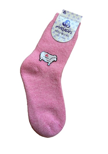 Aryün Çocuk Rengarenk Yün Çorap 6 Çift Renkli