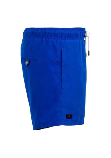 Saks Mavi Su İtici Özellikli Blue Voyage Nakışlı Erkek Plaj Deniz Şort Mayo - 303-saks 001